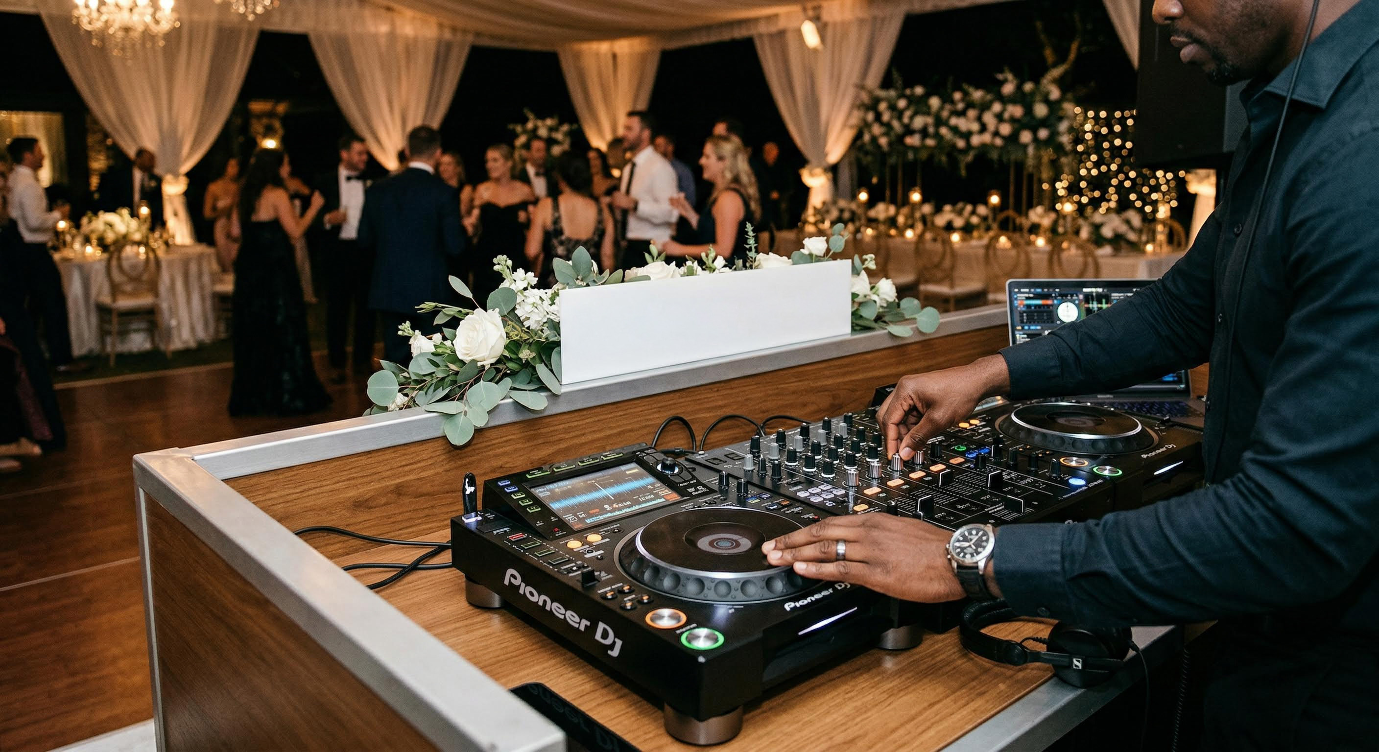 DJ booth setup